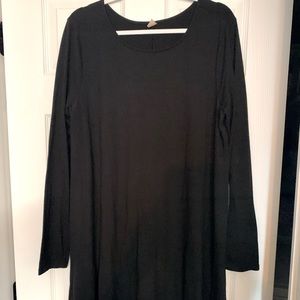 Black long sleeve tee shirt dress, Old Navy size XL